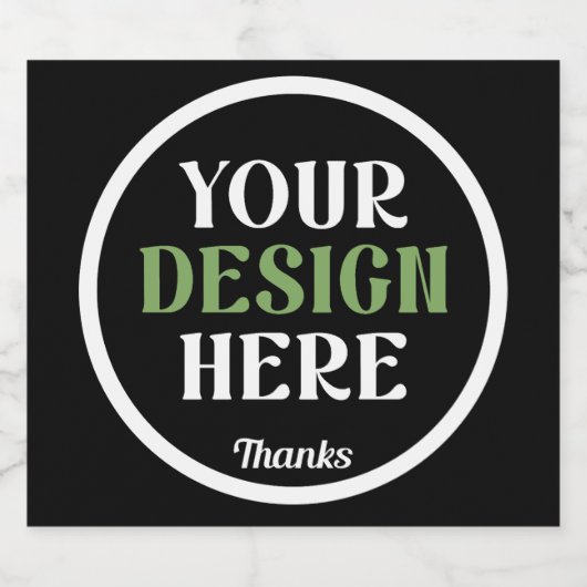 custom, unique, sleek & minimalist sparkling wijnetiket (Enkel label)