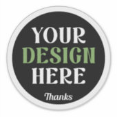 custom, unique, sleek & minimalist sticker (Voorkant)