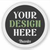 custom, unique, sleek & minimalist sticker (Voorkant)