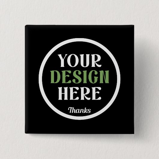 custom, unique, sleek & minimalist vierkante button 5,1 cm (Voorkant)