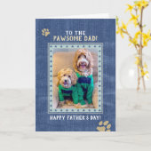 Custom Unisex Dog Photo Vaderdag Card - fdudgb Kaart (Gele Bloem)