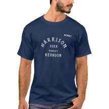 Custom Unisex Familie Reunion Donker Basic T-shirt