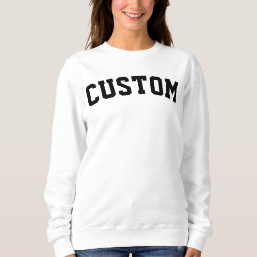 Custom University College Letter Gift Crewneck Trui (Voorkant)
