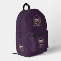 Custom University Logo Gedempte Paarse achtergrond