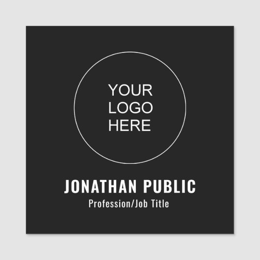 Custom Upload Bedrijf Logo Square Magnet Naamplaatje (Voorkant)