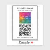 Custom Upload Business Logo Voeg tekst QR-code toe Sticker (Vel)