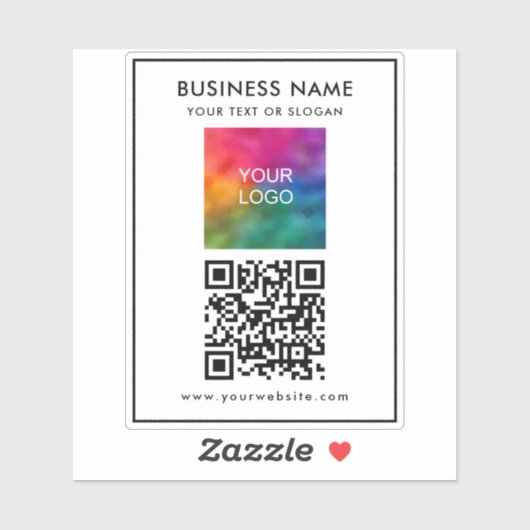 Custom Upload Business Logo Voeg tekst QR-code toe Sticker (Vel)