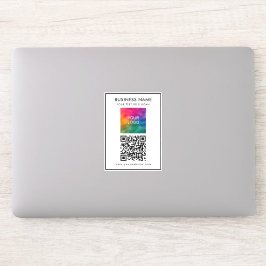 Custom Upload Business Logo Voeg tekst QR-code toe Sticker (Computer)