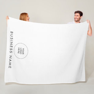 Custom Upload Company Logo Hier Voeg tekst groot t Fleece Deken