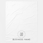 Custom Upload Company Logo Hier Voeg tekst groot t Fleece Deken (Voorkant)