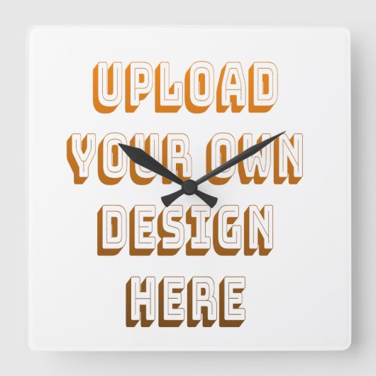 Custom Upload Design Product Vierkante Klok (Voorkant)