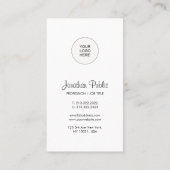 Custom Upload uw bedrijf Logo hier Sjabloon Visitekaartje (Achterkant)