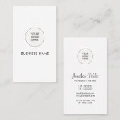 Custom Upload uw bedrijf Logo hier Sjabloon Visitekaartje (Voorkant / Achterkant)