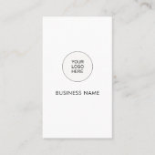 Custom Upload uw bedrijf Logo hier Sjabloon Visitekaartje (Voorkant)