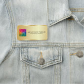 Custom Upload werknemersfoto of Logo hier Sjabloon Naamplaatje (In situ)