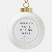 Custom Upload Your Photo Keramische Bal Ornament (Voorkant)