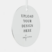 Custom Upload your Photo Metalen Ornament (Voorkant Rechts)