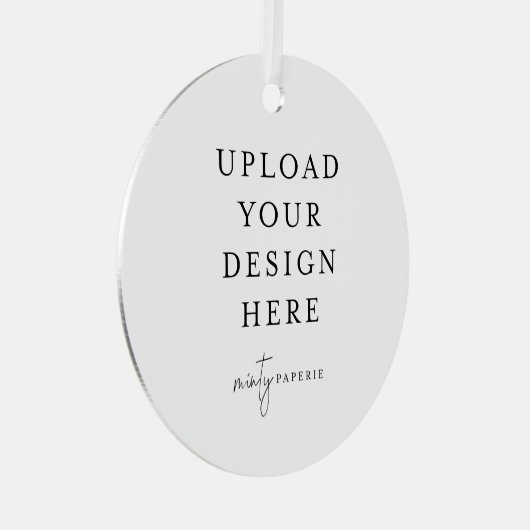 Custom Upload your Photo Metalen Ornament (Voorkant Rechts)