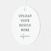 Custom Upload your Photo Metalen Ornament (Voorkant links)