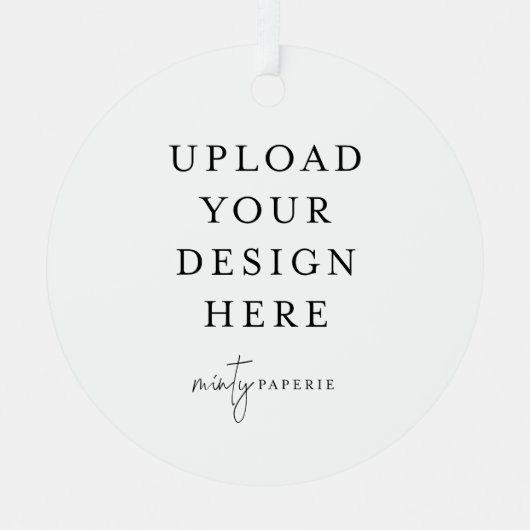 Custom Upload your Photo Metalen Ornament (Voorkant)