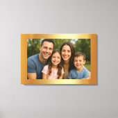 Custom Upload Your Photo to Blank Gold Background Canvas Afdruk (Voorkant)