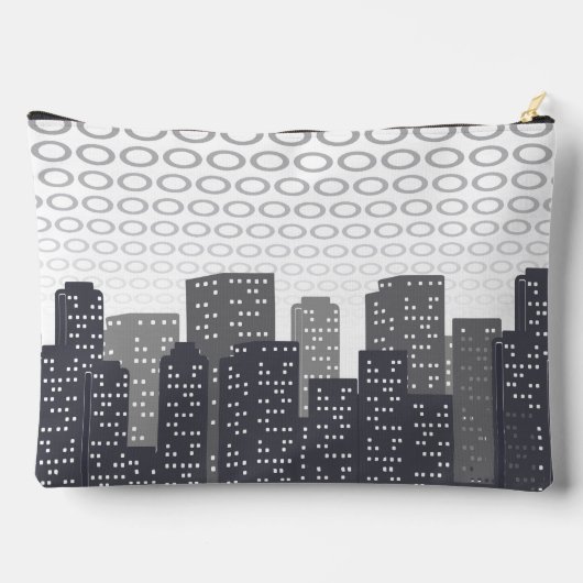 Custom Urban Cityscape Shades of Grey Personalised Etui (Achterkant)