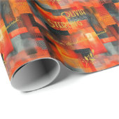 Custom Urban-Inspired Gift Wrap met warme tinten Cadeaupapier (Rol Hoek)