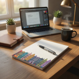Custom Urban-Themed Writing Pad Notitieblok