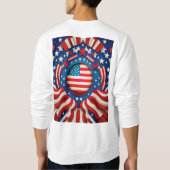 Custom USA Flag Hoodie met Logo voor Mannen & Vrou Trui (Achterkant)