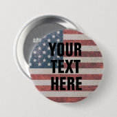 CUSTOM USA FLAG PATRIOTTISCHE GROTE BUTTON (Voorkant /achterkant)