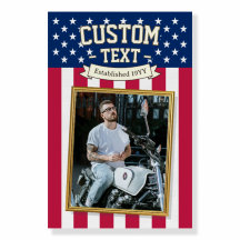 Custom USA Flag Photo Welcome Sign, Patriotic