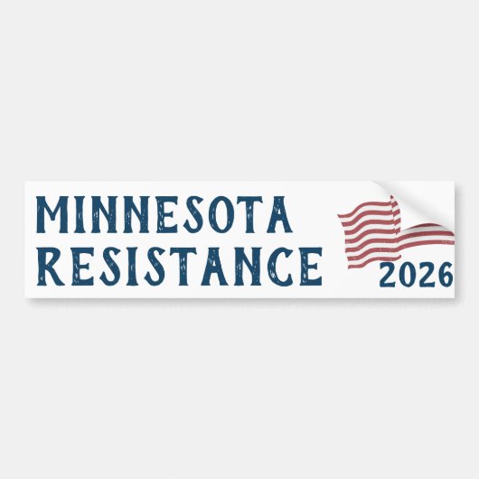 Custom USA Flag Resistance  Bumpersticker (Voorkant)