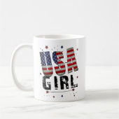 Custom USA Girl Koffiemok (Links)