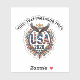 Custom USA National Soccer Bald Eagle Logo Sticker