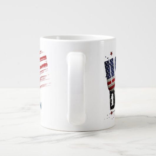Custom USA Pap Grote Koffiekop (Achterkant)
