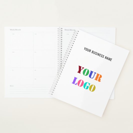 Custom Uw Bedrijf Logo en Tekst Business Planner (Display)