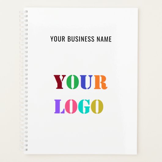 Custom Uw Bedrijf Logo en Tekst Business Planner (Voorkant)