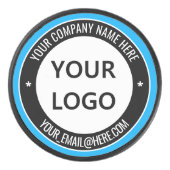 Custom Uw Bedrijf Logo en Tekst Hockey Puck (Voorkant)