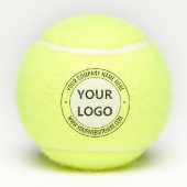 Custom Uw Bedrijf Logo en Tekst Tennisballen (Achterkant)