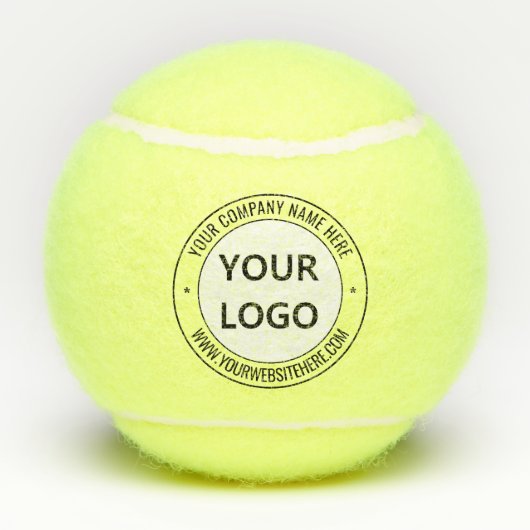 Custom Uw Bedrijf Logo en Tekst Tennisballen (Achterkant)