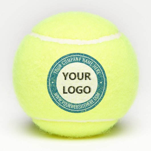Custom Uw Bedrijf Logo en Tekst Tennisballen (Achterkant)