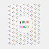 Custom Uw Bedrijf Logo Fleece Deken (Voorkant)