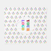 Custom Uw Bedrijf Logo Fleece Deken (Voorkant (Horizontaal))