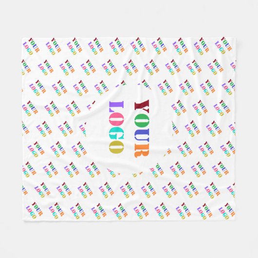 Custom Uw Bedrijf Logo Fleece Deken (Voorkant (Horizontaal))