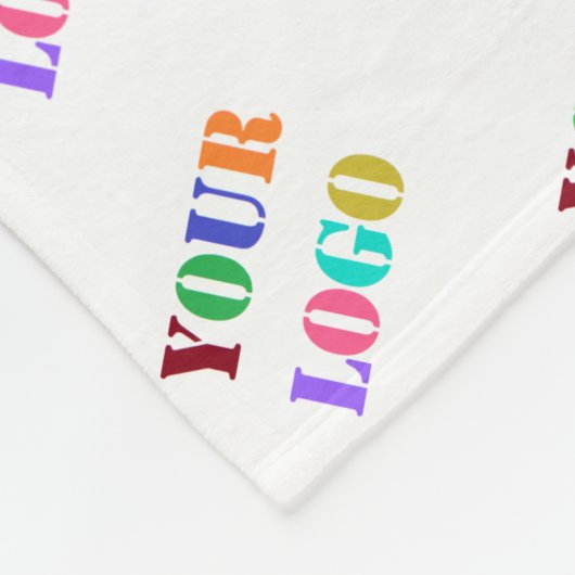 Custom Uw Bedrijf Logo Fleece Deken (Hoek)