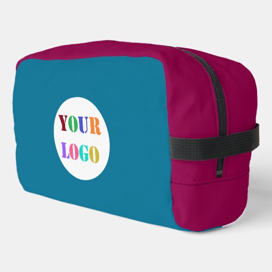 Custom Uw Bedrijf Logo Kies Kleuren Toilettasje (Linkerhoek)