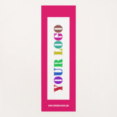 Custom Uw Bedrijf Logo Tekst en Kleuren Yoga Mat (Voorkant)
