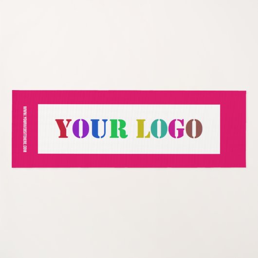 Custom Uw Bedrijf Logo Tekst en Kleuren Yoga Mat (Voorkant (horizontaal))