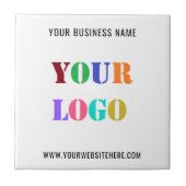 Custom Uw Bedrijf Logo Tekst Keramische Tegel Gift Tegeltje (Voorkant)