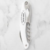 Custom Uw Bedrijf Logo Tekst Ober's Kurkentrekker (Achterkant)